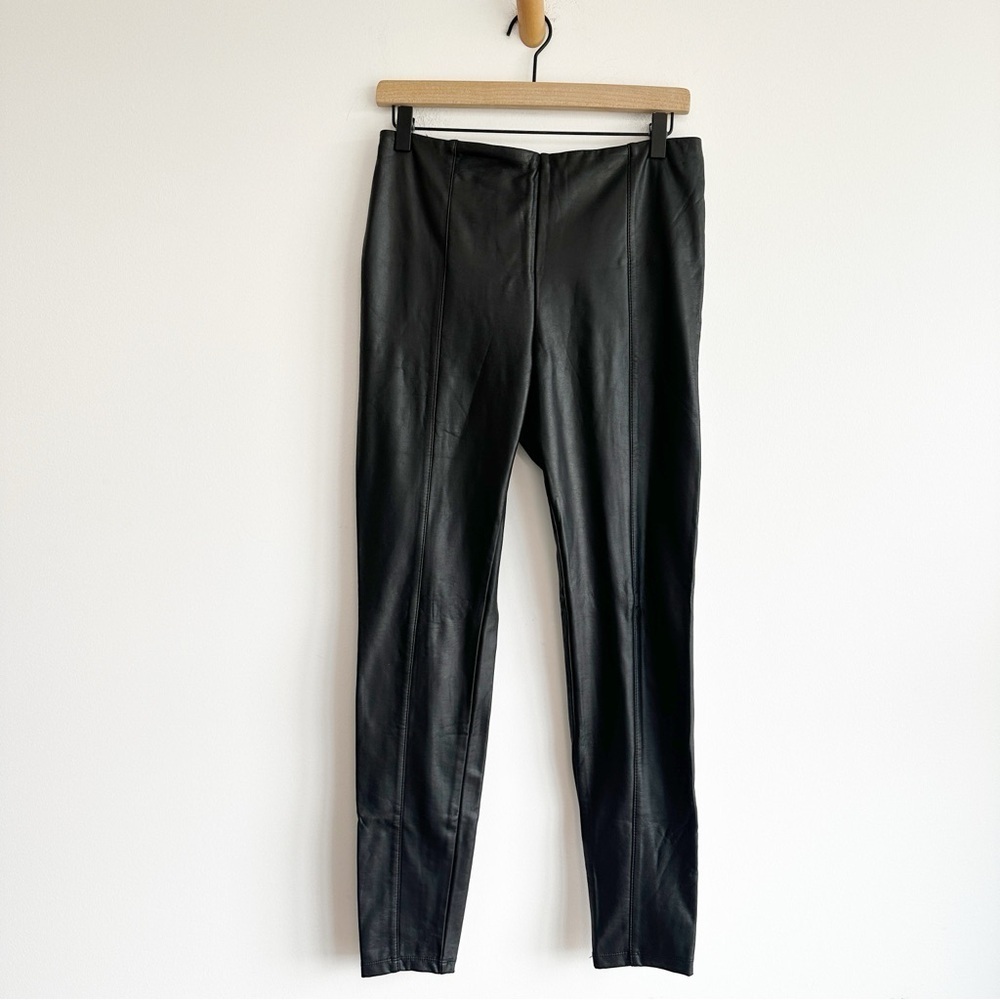Lysse Hi Waist Vegan Leather Legging (28" Inseam) Black Women’s Large